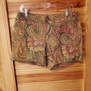 J Crew Factory Women's Paisley  Short Sz 6